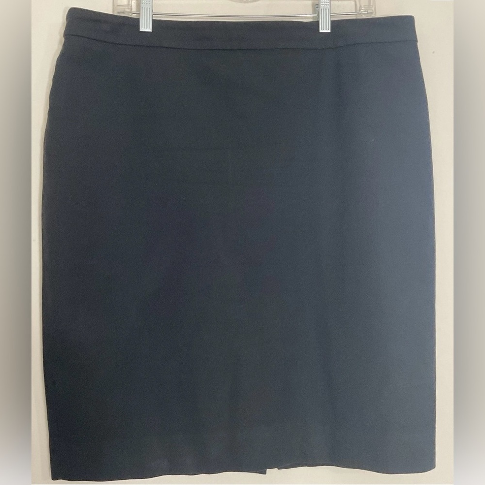 J.Crew No 2 Women’s Lined Black Zip Back Pencil Skirt  Size 16